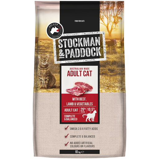 Stockman & Paddock Beef Dry Food For Cats 10kg