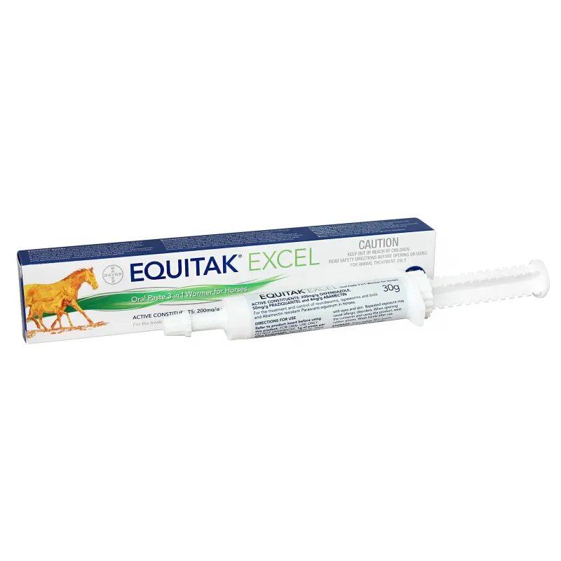 Equitak Excel 3 in 1 Wormer for Horses  -  30 grams