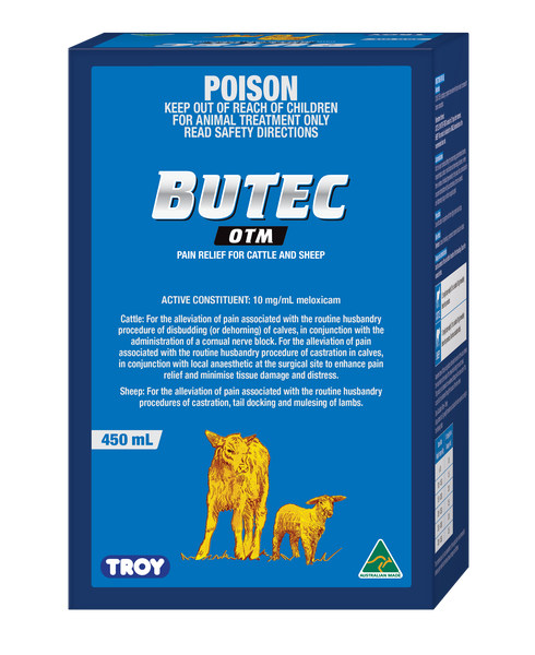 Troy Butec OTM  -  450 ml Pain Relief for Cattle & Sheep