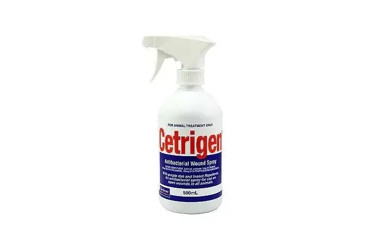 Virbac Cetrigen Aerosol or Spray - antibacterial wound spray for animals  -  500 ml