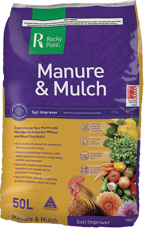 Rocky Point Manure Mulch  -  50 litres
