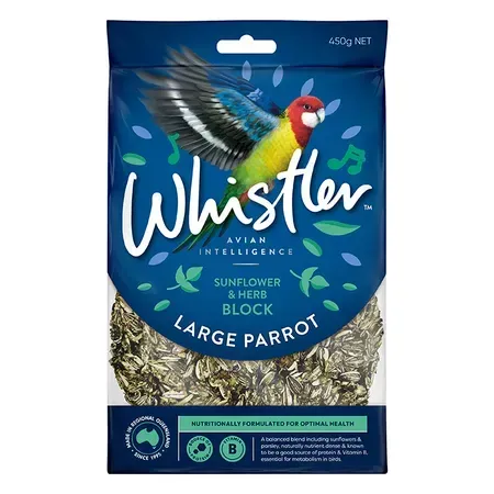 Whistler Large Parrot Block Sunflower Herb Blend Treat  -  450 grams