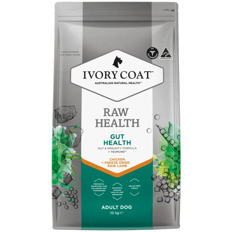 Ivory Coat Raw Health Adult Chicken Gut Health  -  10 kg