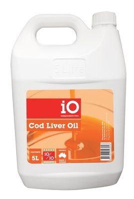 iO Cod Liver Oil  – Omega Oil Supplement for Dogs & Horses  -  5 litres