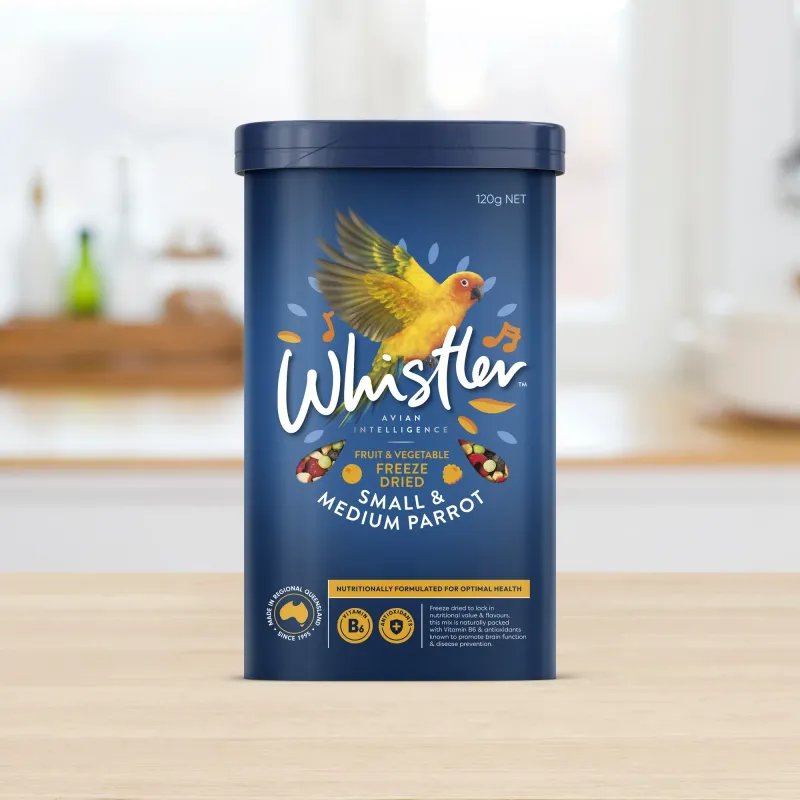 Whitler Small & Medium Parrot Freeze Dried Mixed Fruit Vegatable Medley  -  120 grams