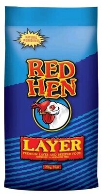 Red Hen Layer  – Premium Layer Hen Pellets | Complete Chicken Feed for Strong Egg Production, Shell Quality & Hen Health  -  20 kg