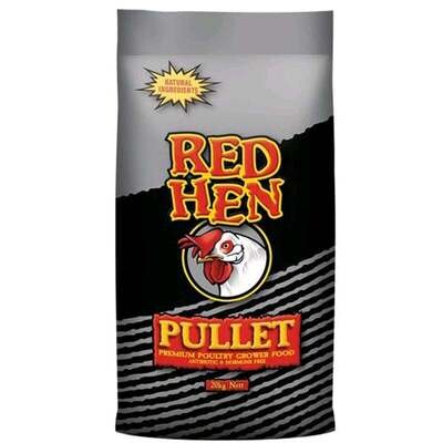 Red Hen Pullet Grower – Complete Grower Feed for Young Chickens  Balanced Nutrition for Healthy Development Before Egg Production  -  20 kg