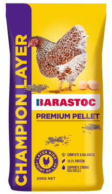 Barastoc Champion Layer Premium Chicken Layer Pellets for Egg Production  -  20 kg