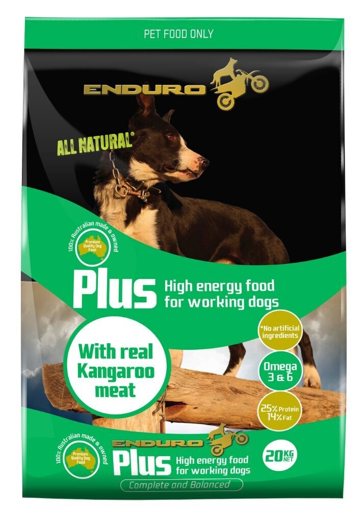 Enduro Plus Premium Balanced Working Dog Food for Energy, Health & Performance  -  20 kg