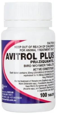 Avitrol Plus Bird Worming Tablets - 100 tablets