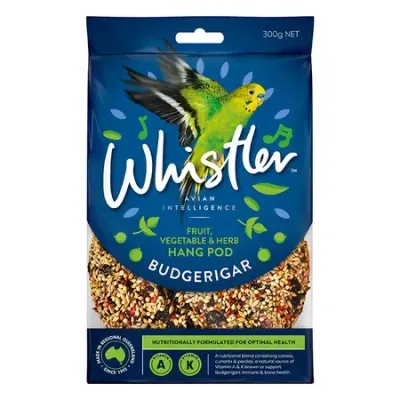 Whistler Budgie Hang Pod Fruit , Vegetable & Herb 300 grams Whistler Budgie Hang Pod Fruit , Vegetable & Herb 300 grams
