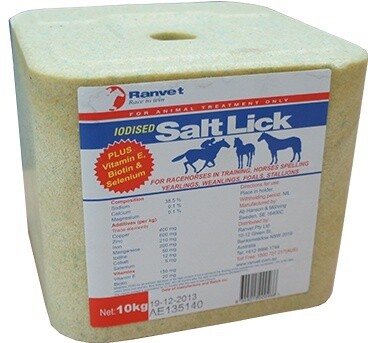 Ranvet Salt Lick Essential Mineral Supplement for Horses  - 10 kg