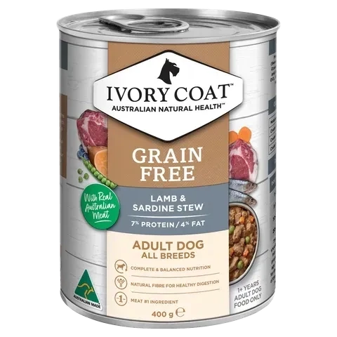 Ivory Coat Adult Lamb & Sardine Stew 400 grams x 12 Ivory Coat Adult Lamb & Sardine Stew 400 grams x 12