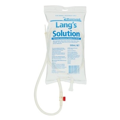 Ranvet Lang’s Solution Electrolyte & Rehydration Solution for horses - 500 ml Ranvet Lang’s Solution Electrolyte & Rehydration Solution for horses - 500 ml