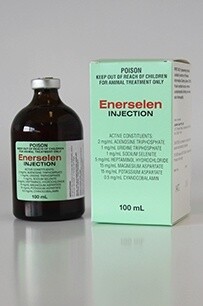 Ausrichter Enerselen Injection - Selenium & Vitamin E Support for Horses & Livestock  -  100 ml