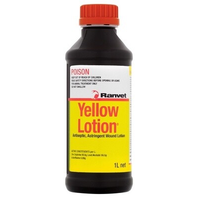 Ranvet Yellow Lotion – First Aid & Wound Care for Horses  - 1 litre