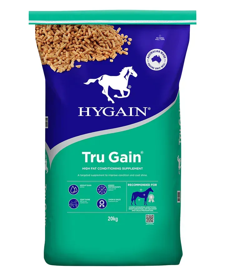 Hygain Tru Gain High Fat Cool Energy Supplement for Horses  -  20 kg