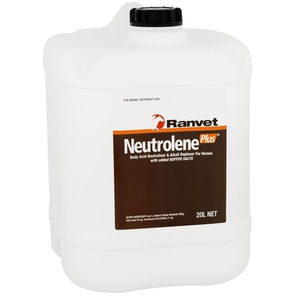 Ranvet Neutrolene Plus Advanced Acid Buffer & Electrolyte Support for Horses -  20 litres