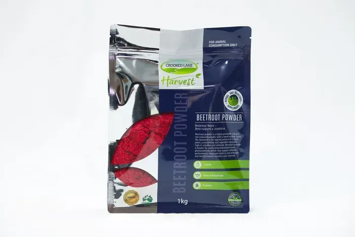Crooked Lane Beetroot Powder Natural Energy, Circulation & Performance Support for Horses & Dogs  -  1 kg