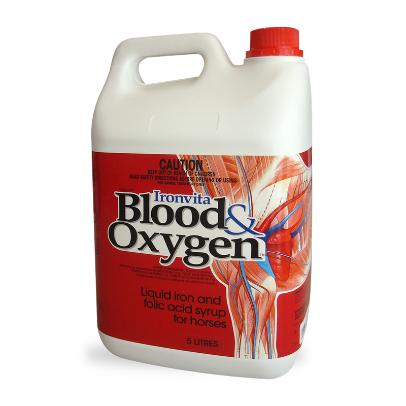 International Animal Health Ironvita Blood & Oxygen  Iron Supplement for Horses & Dogs  -  5 litres