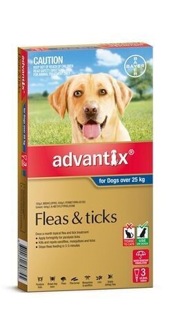 Advantix for Dogs Flea, Tick & Mosquito Protection Spot-On X Large - Over 25 kg - 6 pack