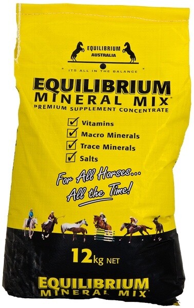 Equilibrium Mineral Mix Yellow – Balanced Horse Mineral Supplement  Daily Nutrition Support  -  22 kg
