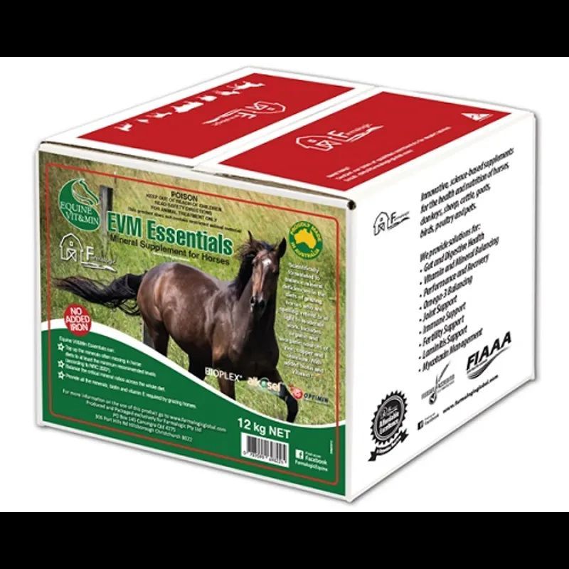 Equine Vit & Min EVM Essentials Grass Blend | Horse Vitamin & Mineral Supplement -  12 kg