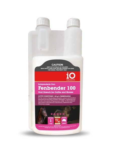 iO Fenbender 100 Broad Spectrum Oral Drench for Horses and Cattle  -   1 litre