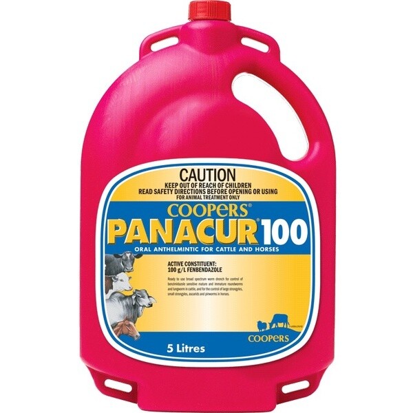Coopers Panacur 100 Broad Spectrum Horse Wormer Liquid  -  5 litres