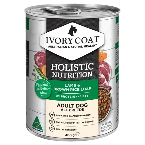 Ivory Coat Wholegrain Adult Lamb & Brown Rice Loaf   400 grams x 12