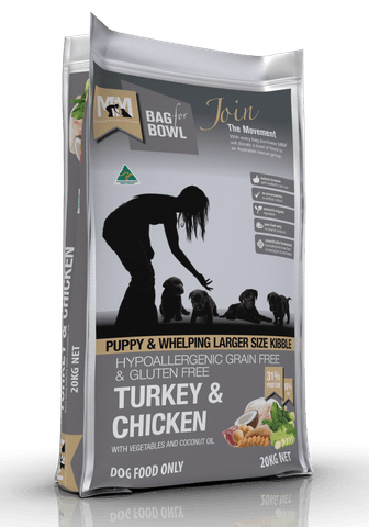 Meals for Mutts Large Breed Puppy & Whelping Turkey & Chicken Grain & Gluten Free  -  20 kg.