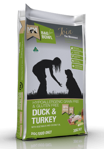 Meals For Mutts Grain Free Duck & Turkey Adult Dry Dog Food  -  20 kg