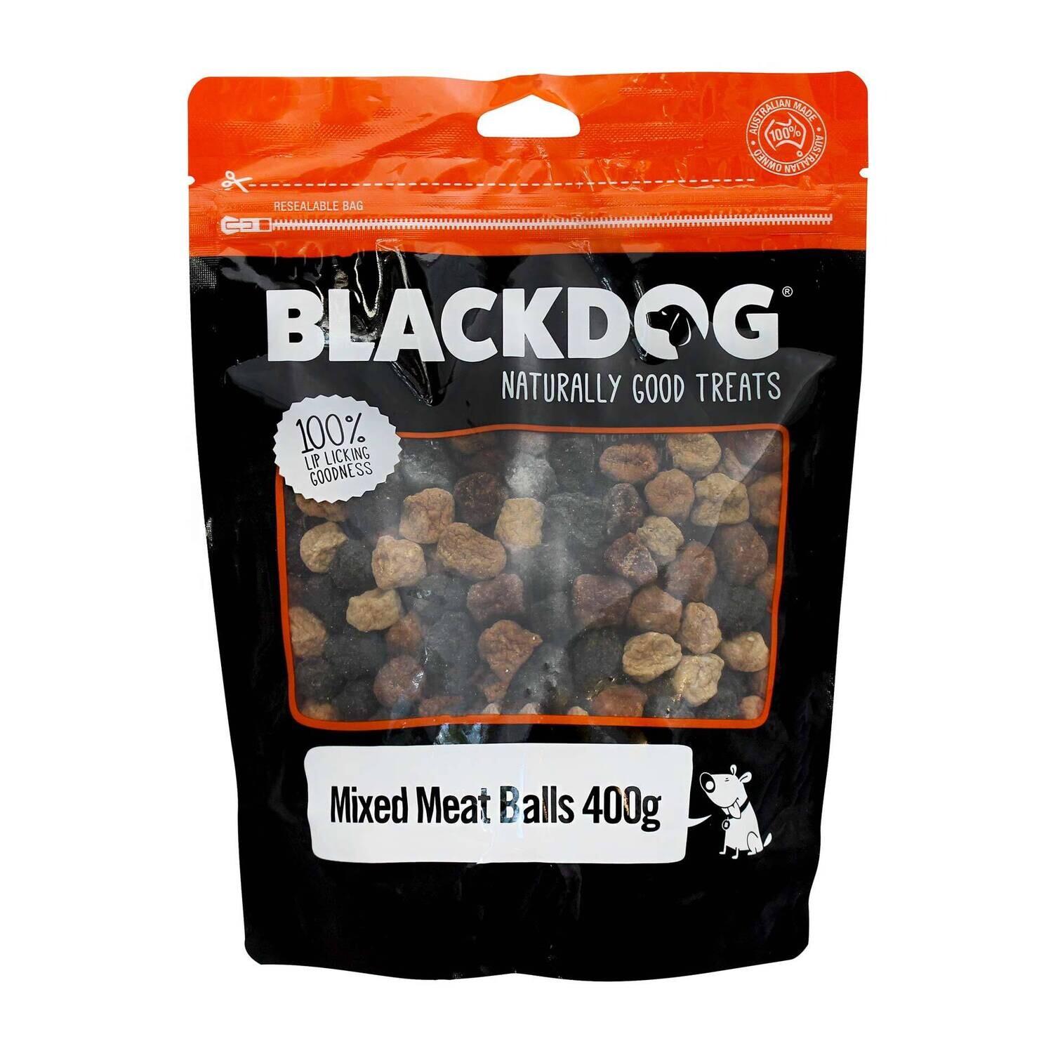 Blackdog Mixed Meat Balls 400 grams - Roo , Chicken and Beef Blackdog Mixed Meat Balls 400 grams - Roo , Chicken and Beef