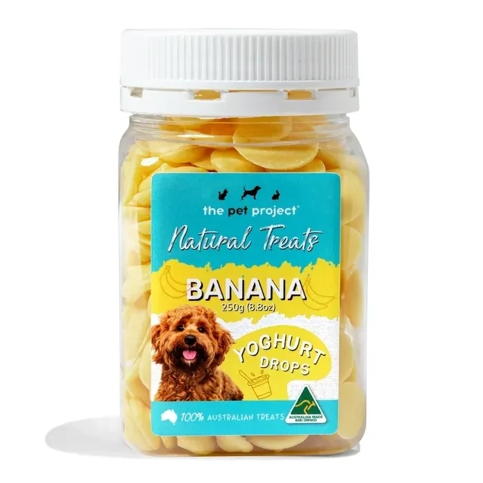 The Pet Project Banana Yoghurt Drops 250 grams The Pet Project Banana Yoghurt Drops 250 grams