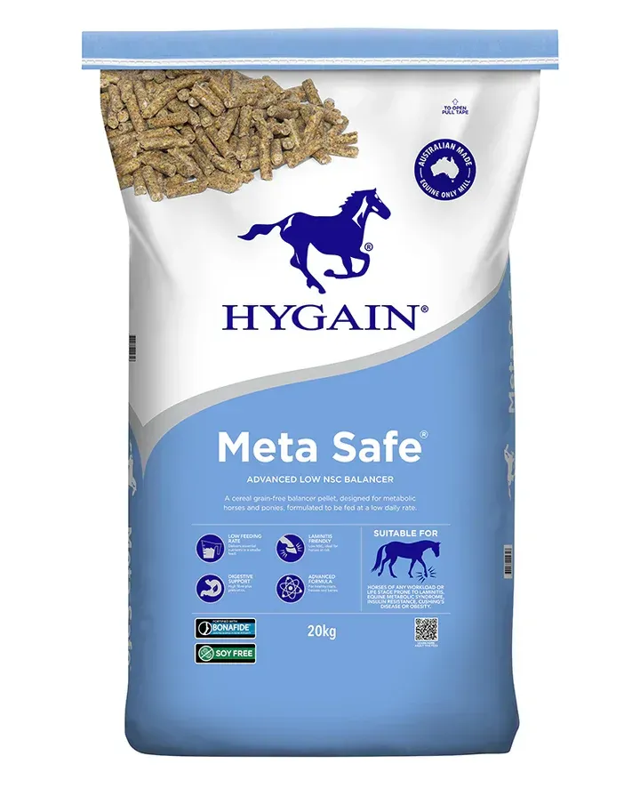 Hygain Meta Safe – Low Starch Feed for Metabolic & Laminitis-Prone Horses - 20 kg Hygain Meta Safe – Low Starch Feed for Metabolic & Laminitis-Prone Horses - 20 kg