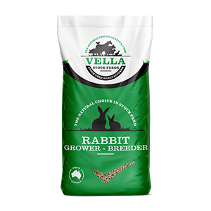 Vella Rabbit Grower / Breeder Pellets Complete High Fibre Feed for Rabbits Growth, Conditioning & Breeding  -  20 kg