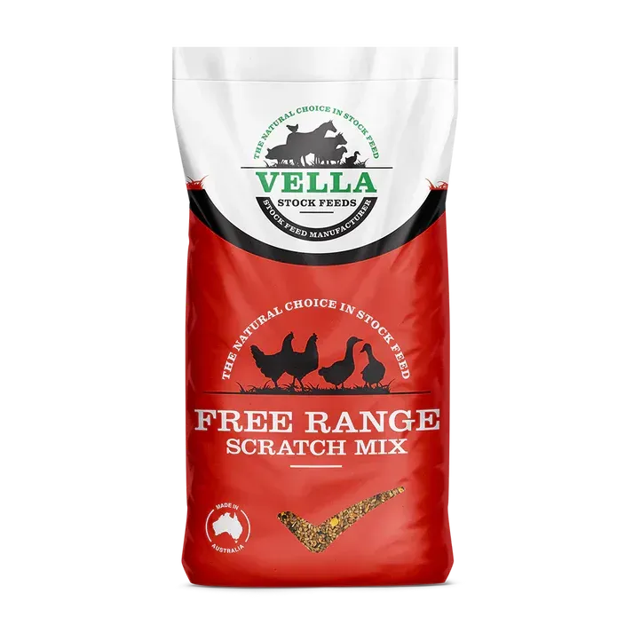 Vella Free Range Scratch Mix 20kg – Grain Poultry for Chickens & Ducks