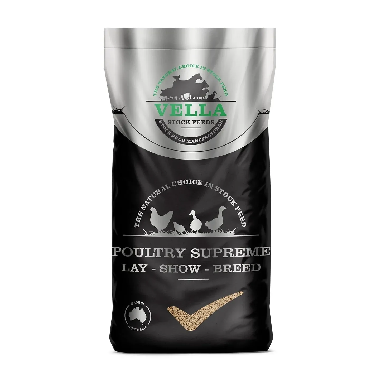 Vella Poultry Supreme MP Layer Premium Layer Feed for Healthy Hens & High Egg Production  -  20 kg