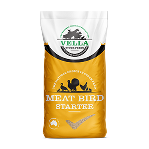 Vella Meat Bird Starter Crumble 18kg – High Protein Poultry Feed for Broilers, Turkeys & Meat Birds