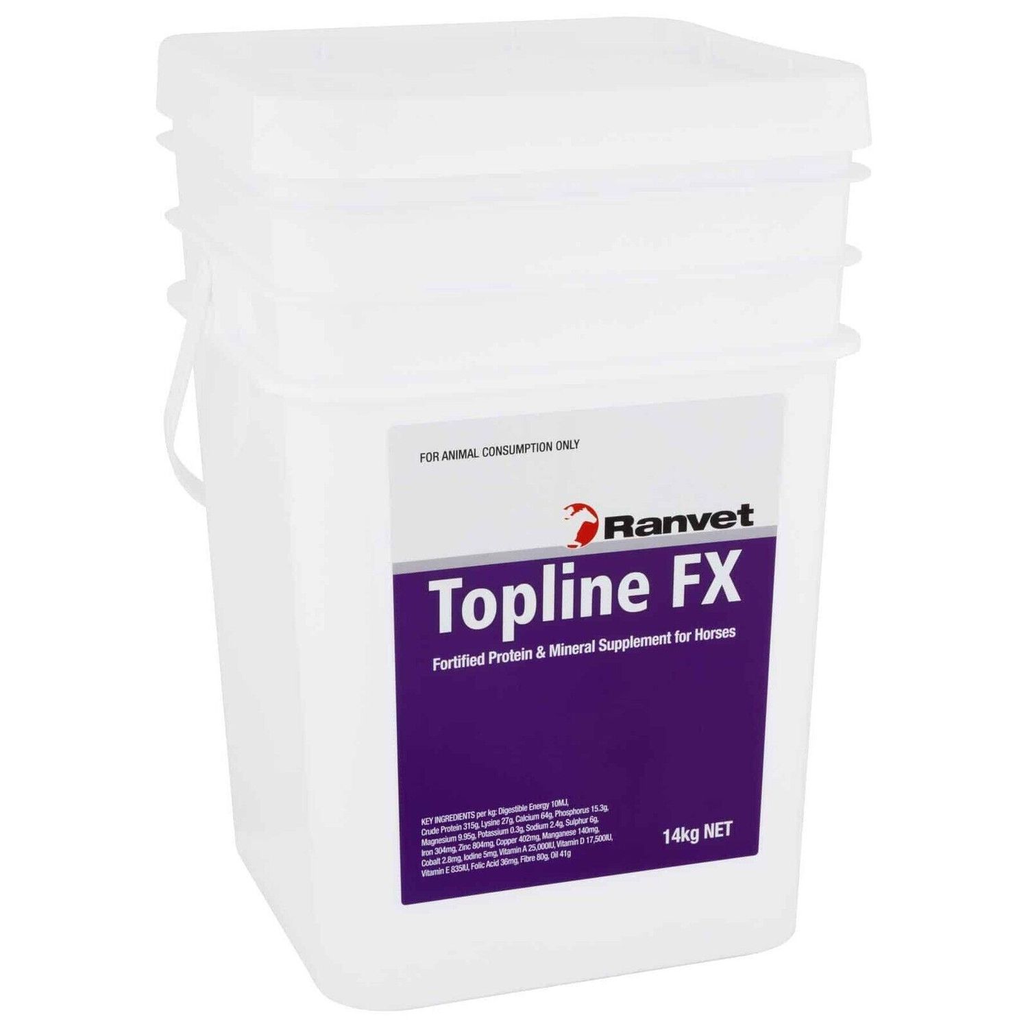 Ranvet Topline FX Fortified Protein & Amino Acid Supplement for Performance Horses - 14 kg Ranvet Topline FX Fortified Protein & Amino Acid Supplement for Performance Horses - 14 kg