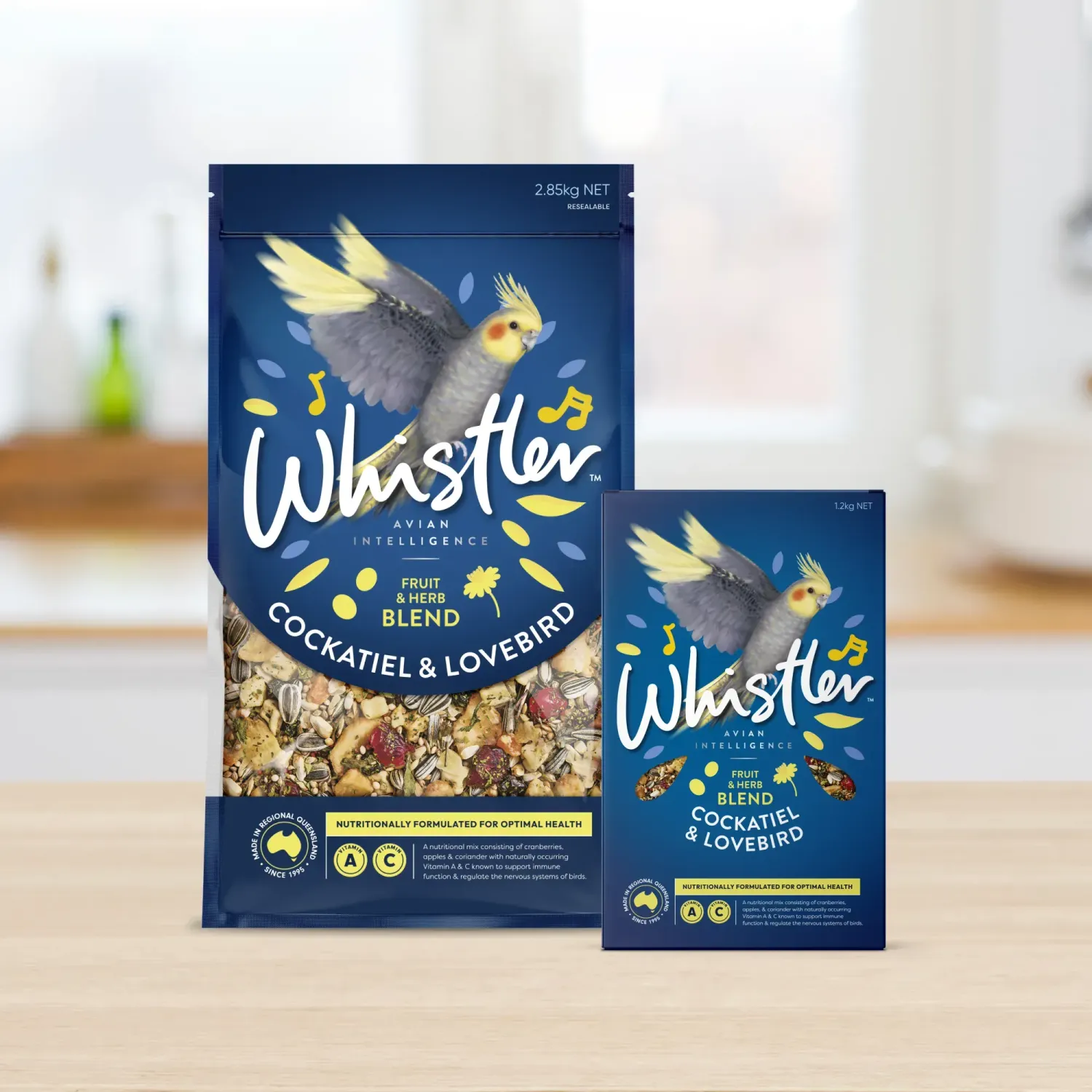 Whistler Cockatiel & Lovebird Gourmet Blend with Vegetable & Herb Superfoods 1.2 kg Whistler Cockatiel & Lovebird Gourmet Blend with Vegetable & Herb Superfoods 1.2 kg