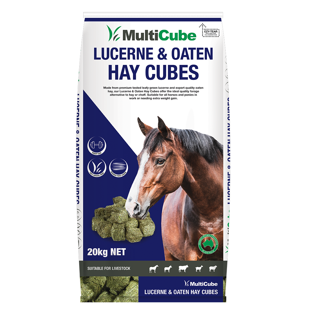 MultiCube Lucerne & Oaten Cubes 20kg – High Fibre Dual-Forage Horse Feed