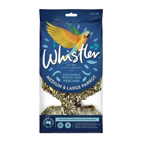 Whistler Medium & Large Parrot Sunflower & Tropical Fruit Percher - 975 gram Whistler Medium & Large Parrot Sunflower & Tropical Fruit Percher - 975 gram