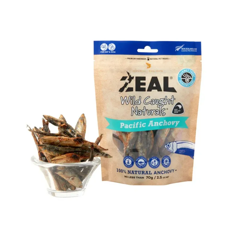 Zeal Freeze Dried Pacific Anchovy for Cats and Dogs  -  70 grams