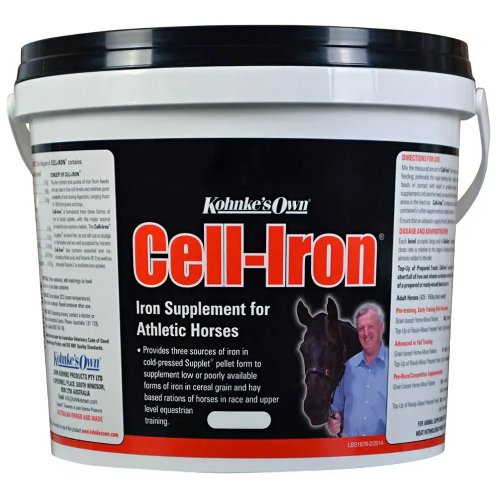 Kohnke’s Own Cell-Iron  Iron Supplement for Horses Boost Blood, Stamina & Performance  -   3.5 kg