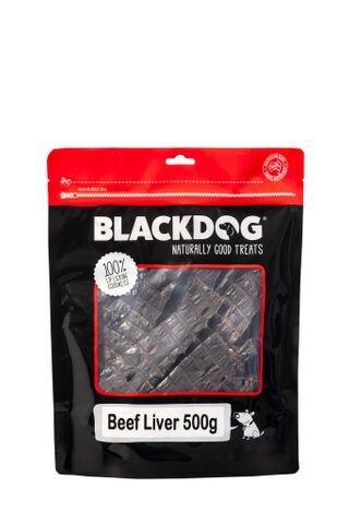 BlackDog Beef Liver Natural High Protein Dog Treat  -  500 grams