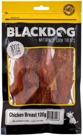 BlackDog Chicken Breast Fillets Natural High Protein Dog Treats  -  100 grams