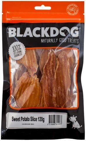 BlackDog Sweet Potato Slices Natural Healthy Dog Treats  -  120 grams