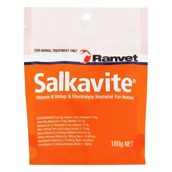 Ranvet Salkavite Premium Electrolyte & B-Group Vitamin Supplement for Horses  - 180 grams