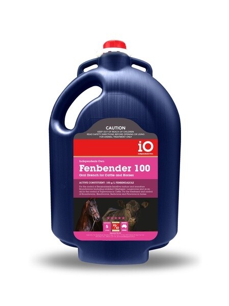 iO Fenbender 100 Broad Spectrum Oral Drench for Horses and Cattle  -  5 litres